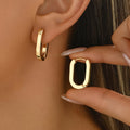 Elegant geometric hoop earrings