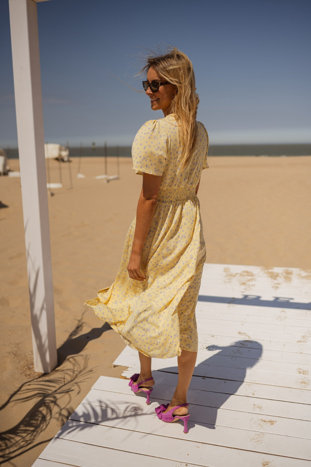 Soleil Drape Midi Dress