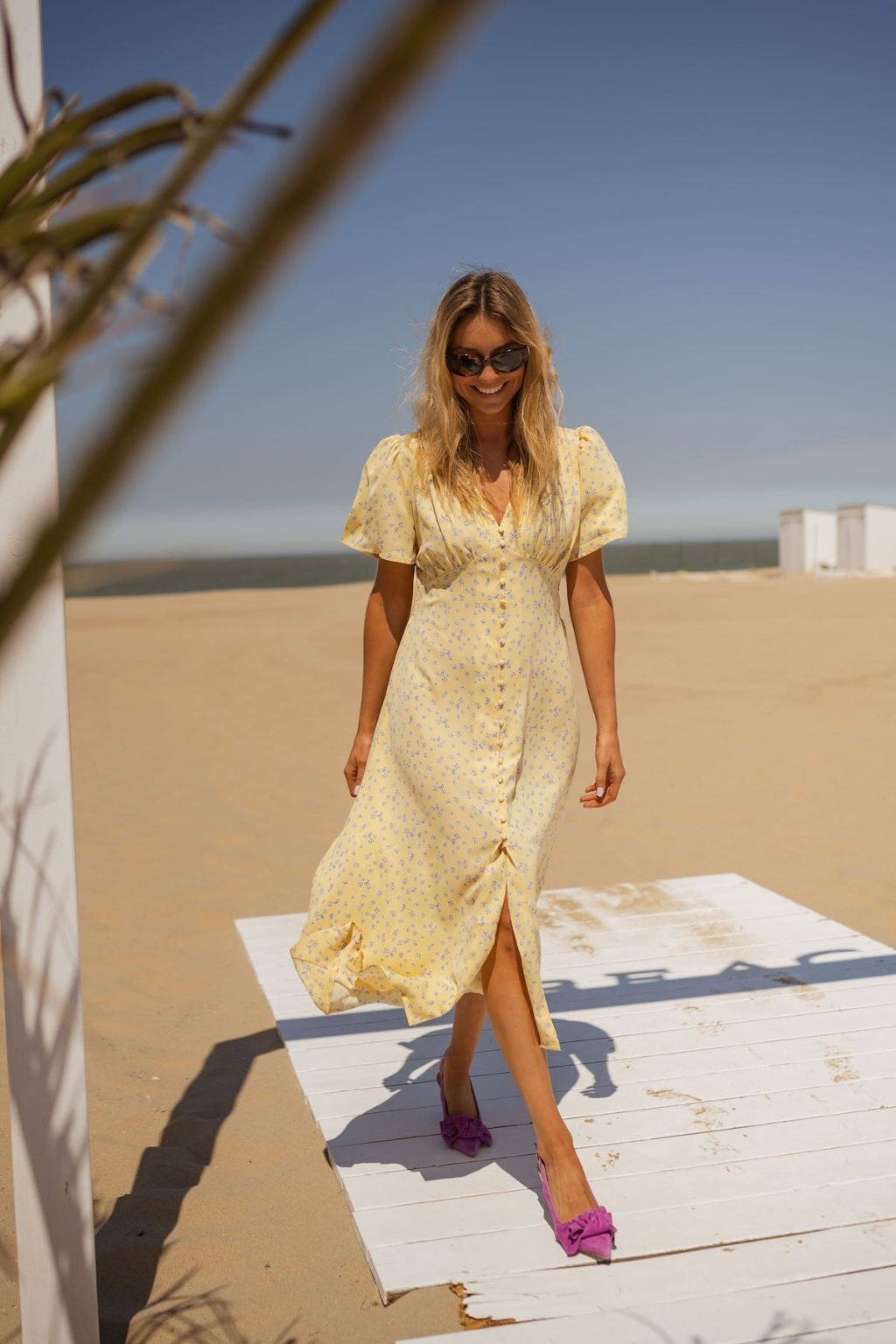 Soleil Drape Midi Dress