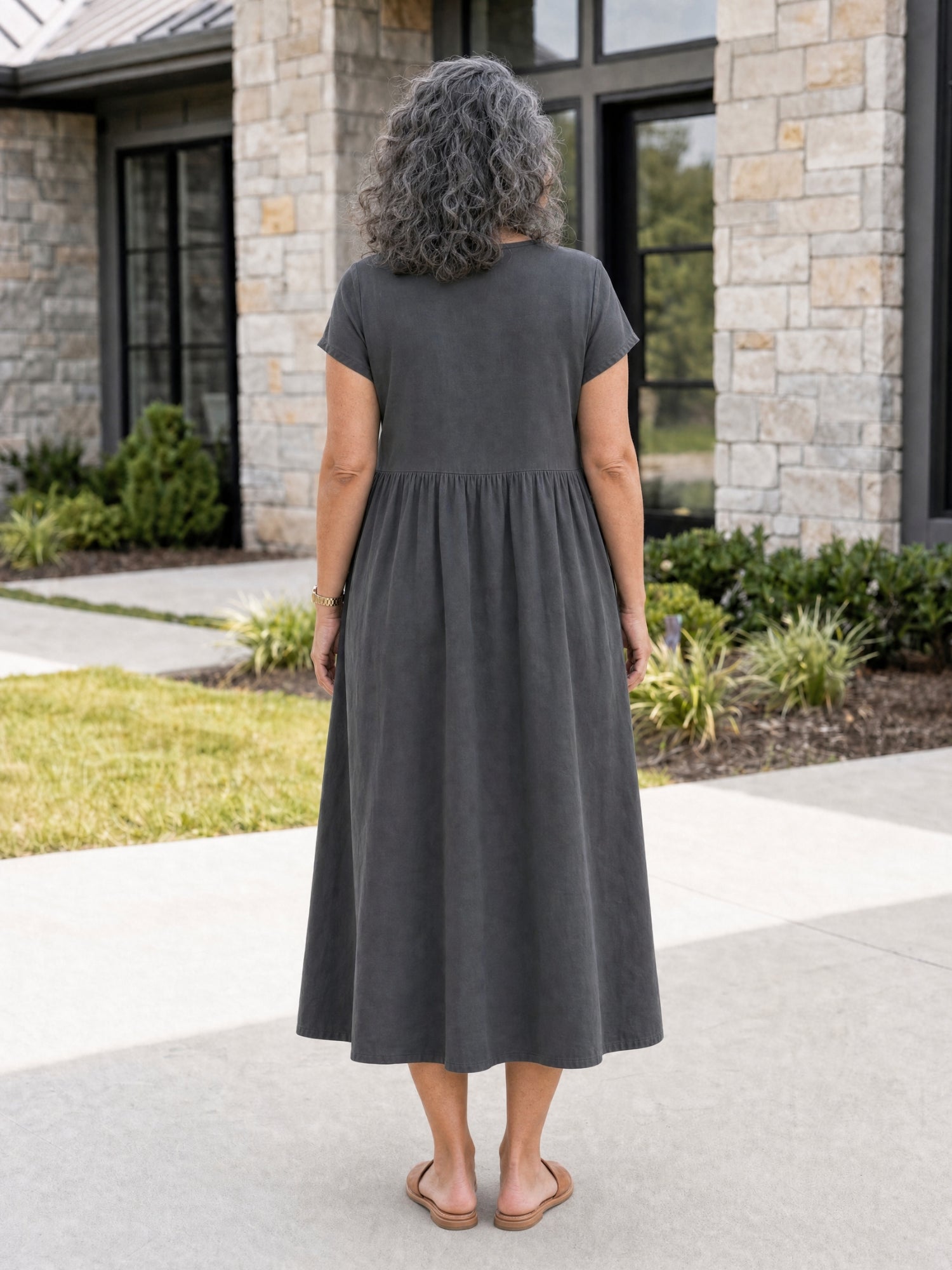 Gracie - Relaxed Midi Dress with Pockets
