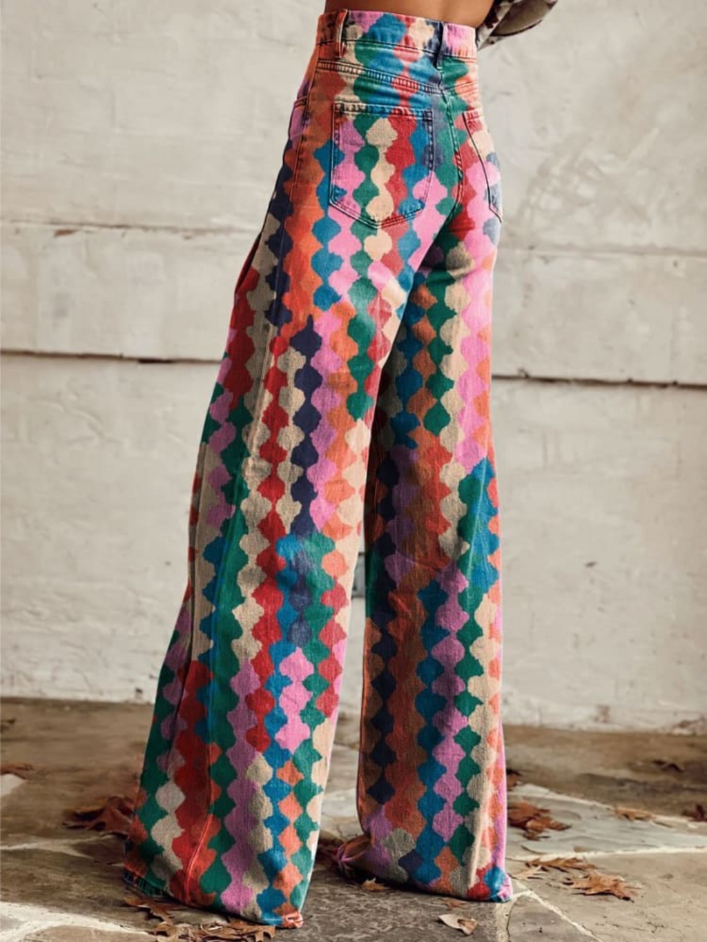BETH™ - Vibrant Boho Wide-Leg Trousers