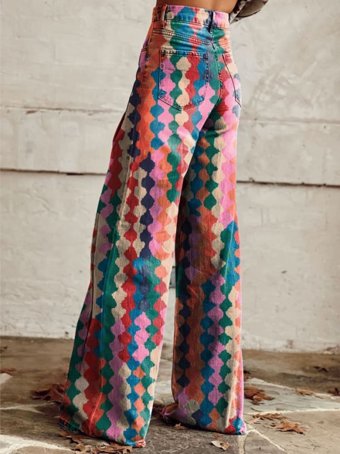 BETH™ - Vibrant Boho Wide-Leg Trousers