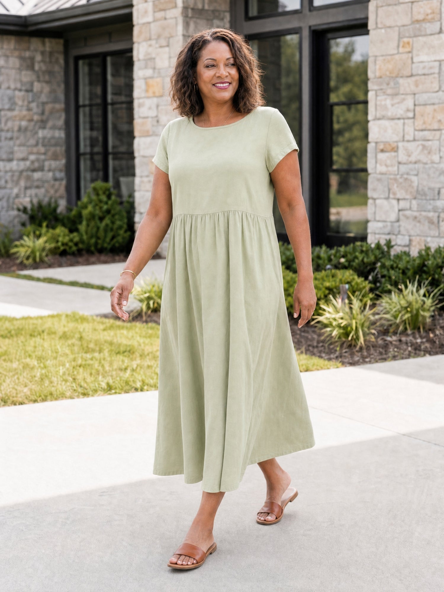 Gracie - Relaxed Midi Dress with Pockets