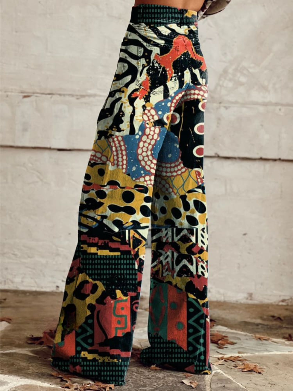 FELICITY™ - Artistic Print Wide-Leg Trousers