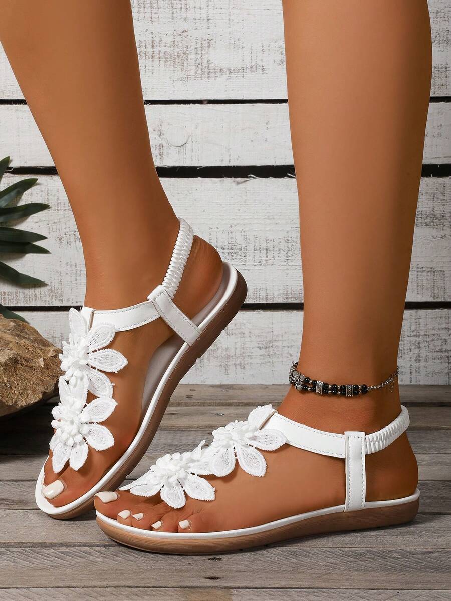 Floréa | Orthopaedic Sandals with Applied Flowers
