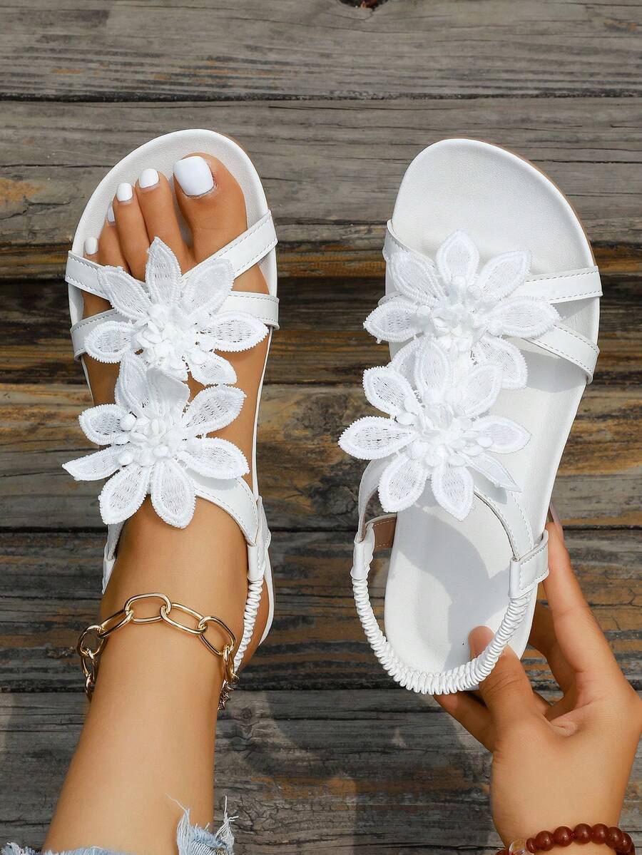 Floréa | Orthopaedic Sandals with Applied Flowers
