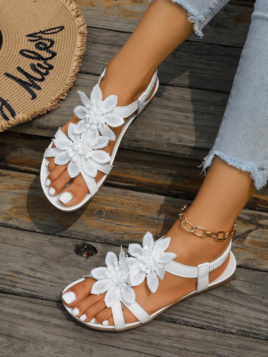Floréa | Orthopaedic Sandals with Applied Flowers