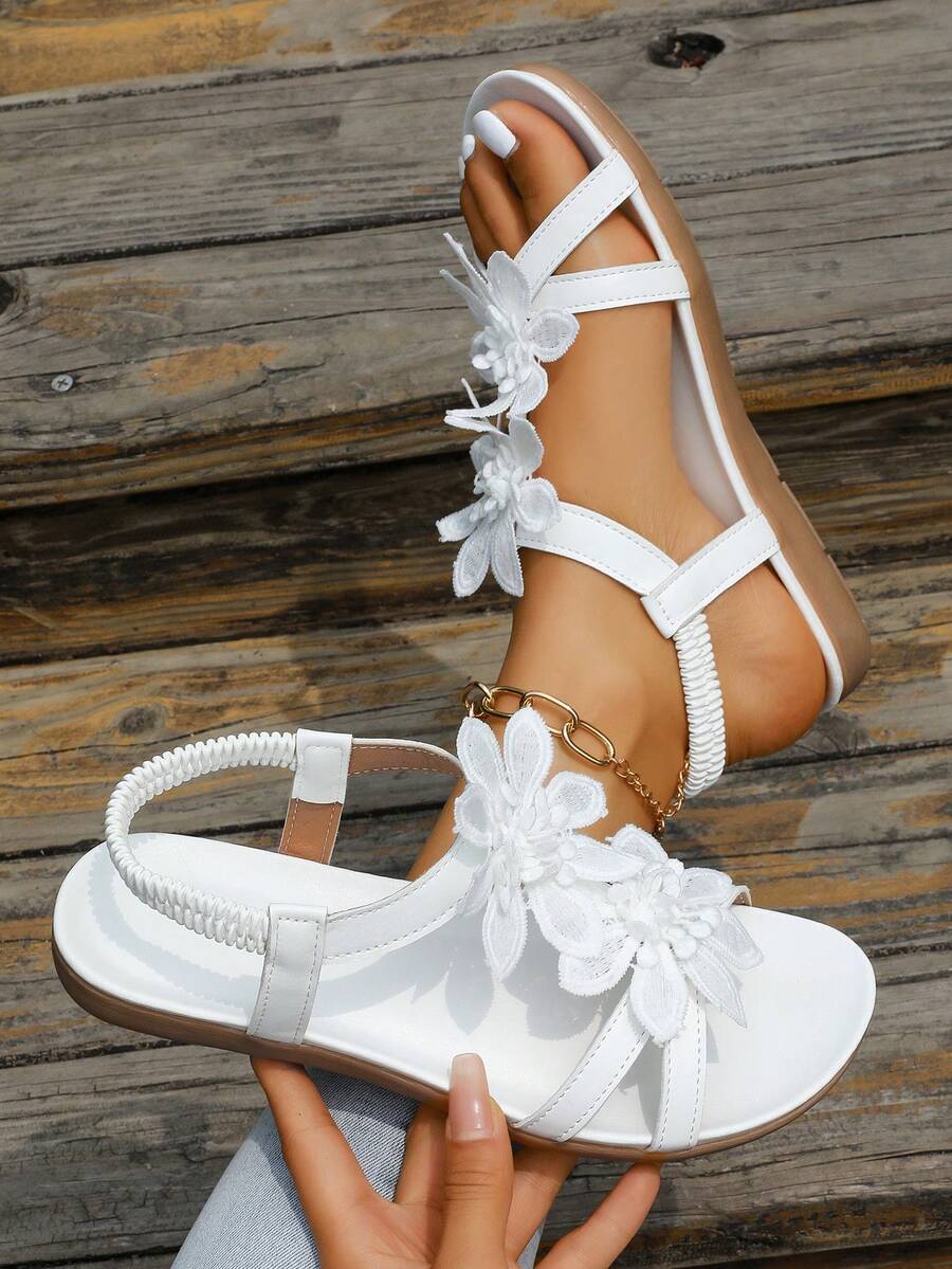 Floréa | Orthopaedic Sandals with Applied Flowers