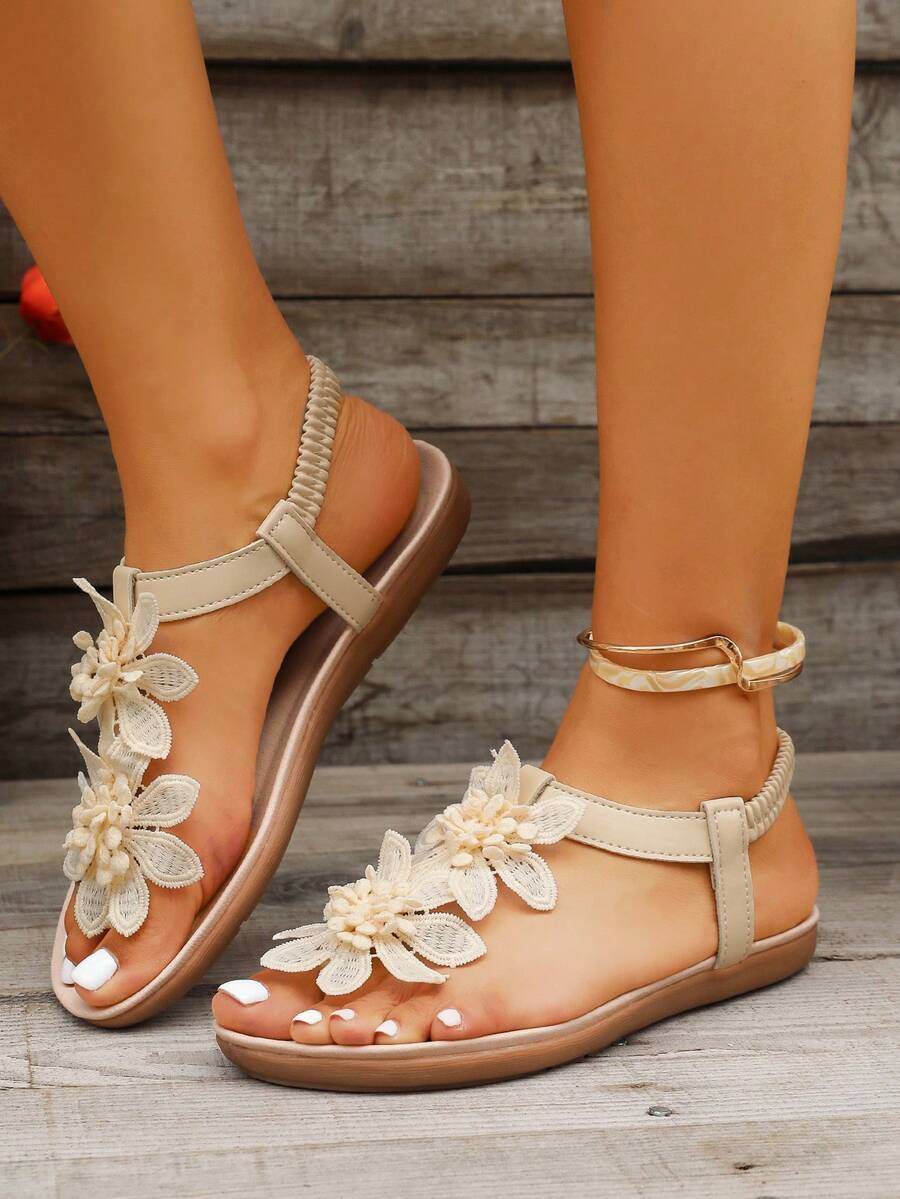 Floréa | Orthopaedic Sandals with Applied Flowers