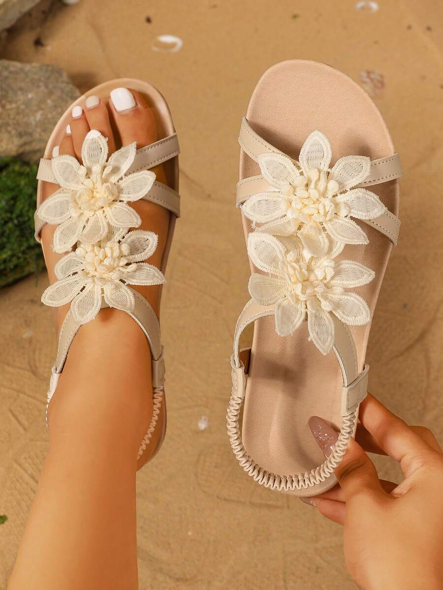 Floréa | Orthopaedic Sandals with Applied Flowers