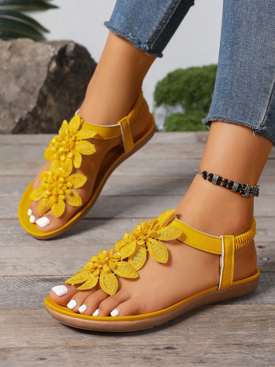 Floréa | Orthopaedic Sandals with Applied Flowers