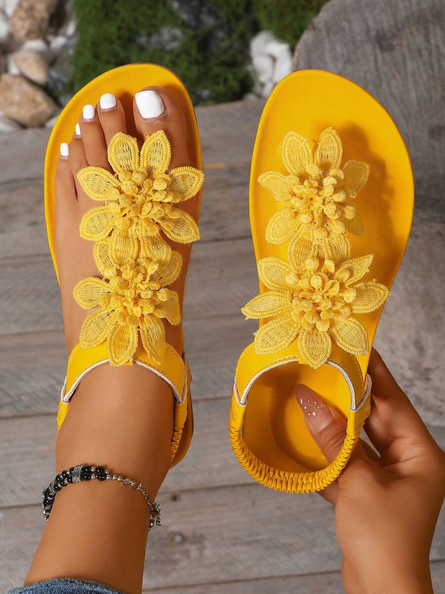 Floréa | Orthopaedic Sandals with Applied Flowers