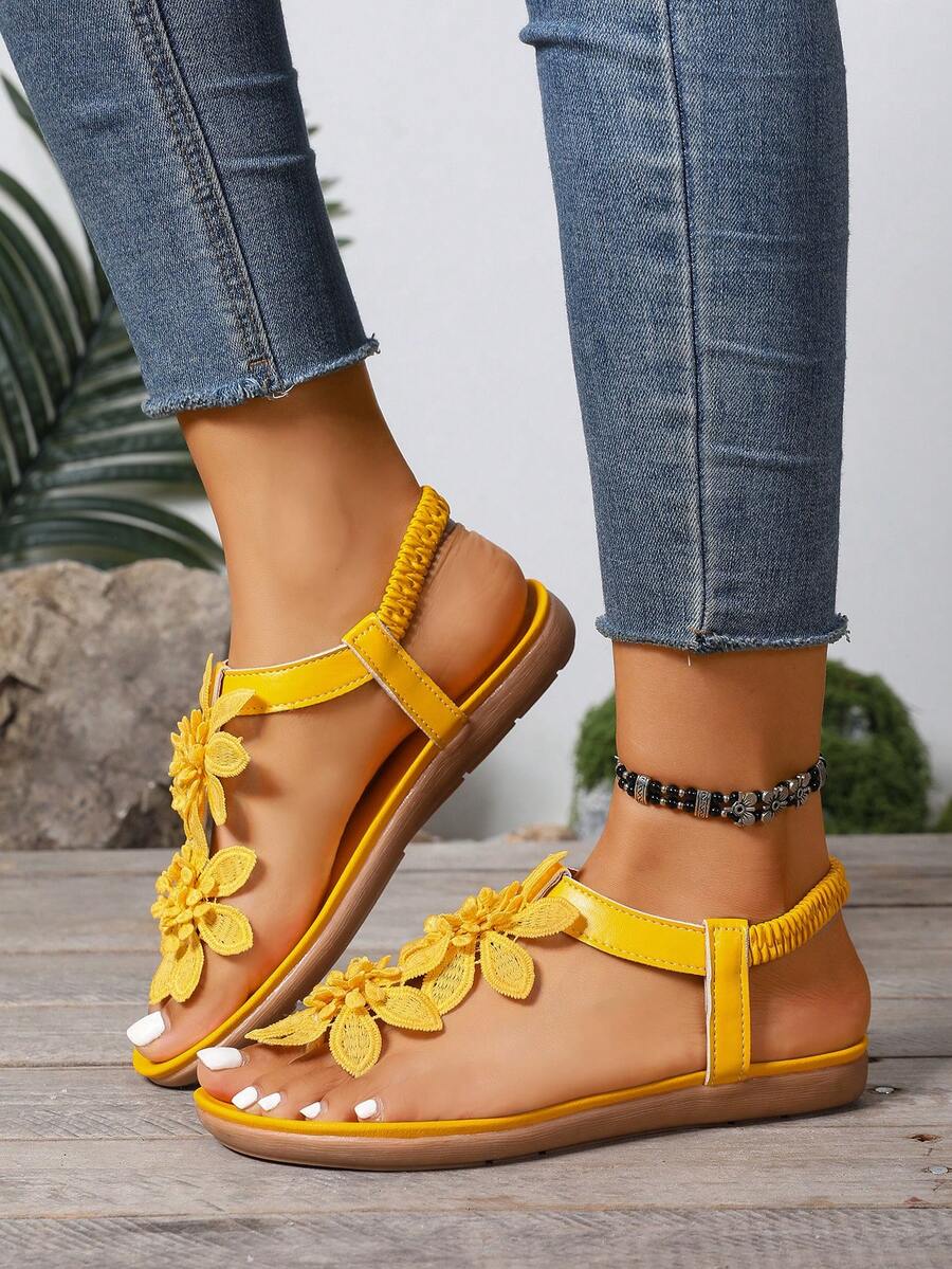 Floréa | Orthopaedic Sandals with Applied Flowers