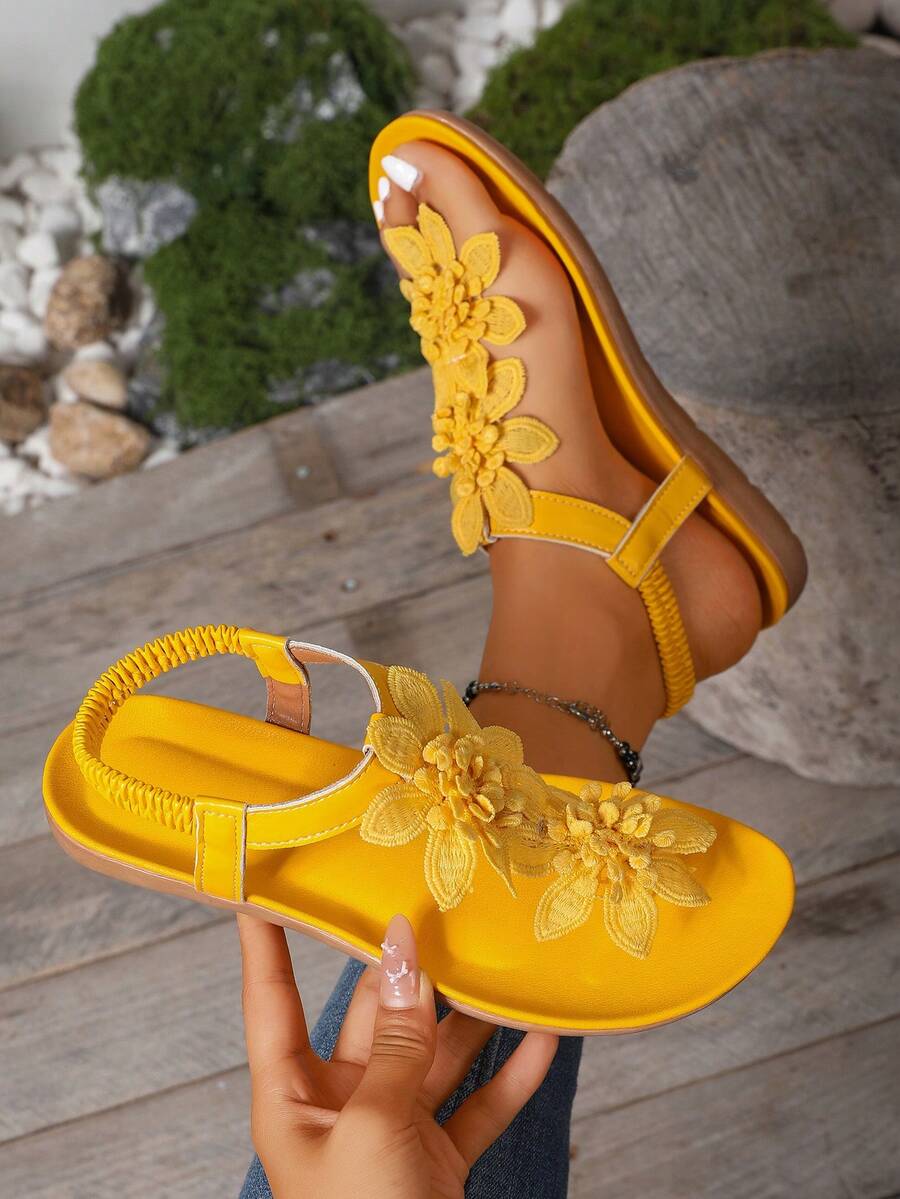 Floréa | Orthopaedic Sandals with Applied Flowers