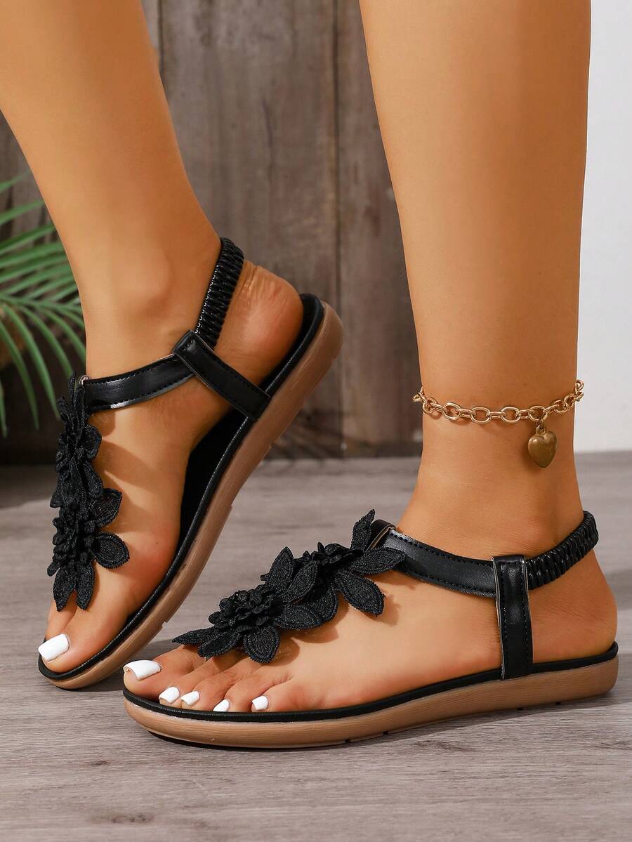 Floréa | Orthopaedic Sandals with Applied Flowers