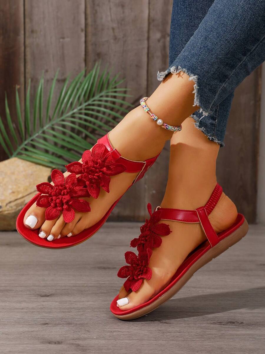 Floréa | Orthopaedic Sandals with Applied Flowers