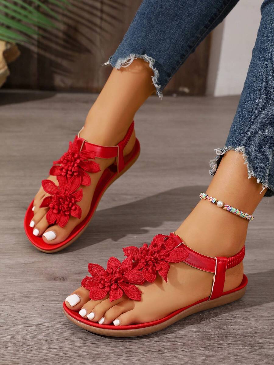 Floréa | Orthopaedic Sandals with Applied Flowers