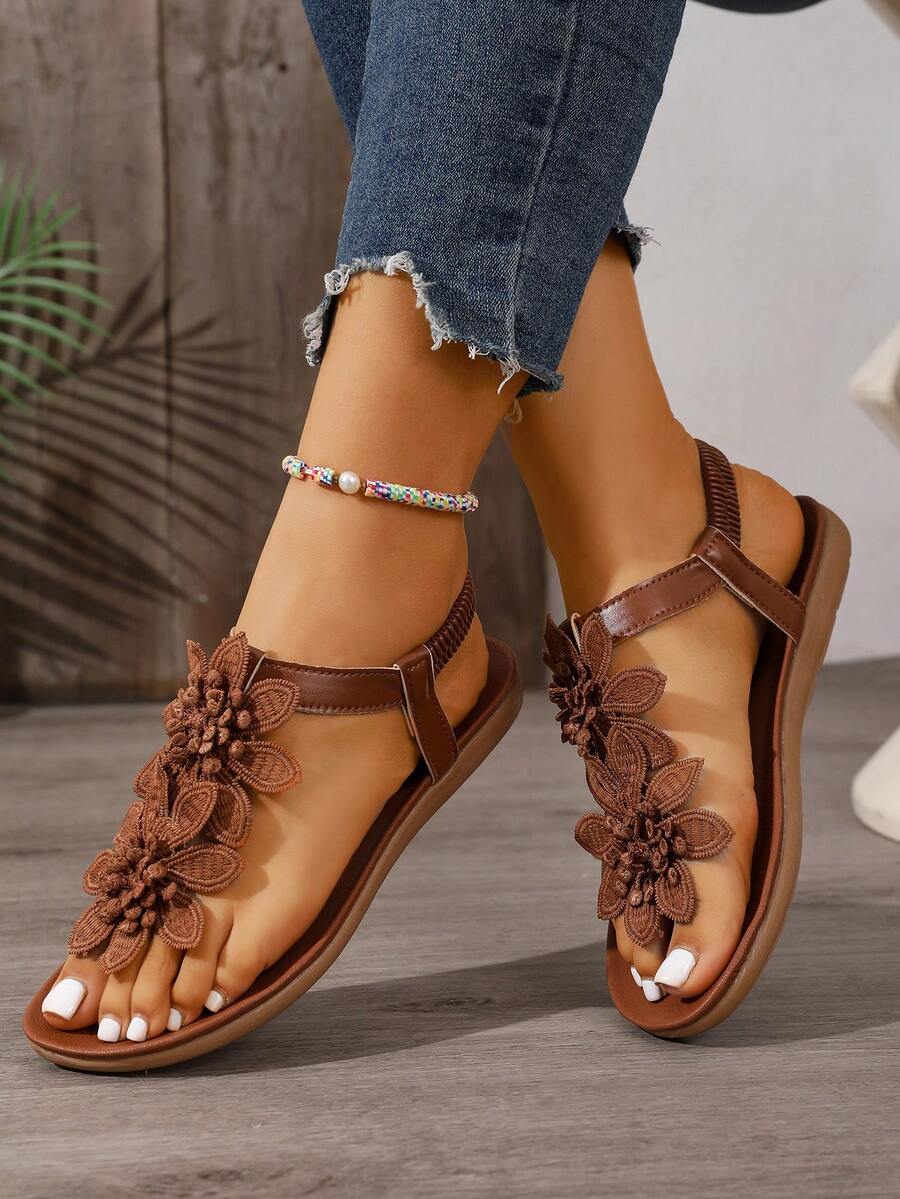 Floréa | Orthopaedic Sandals with Applied Flowers