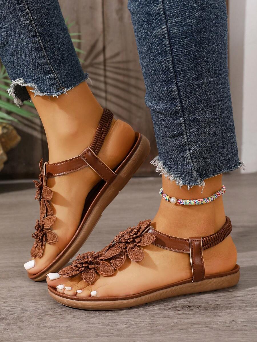Floréa | Orthopaedic Sandals with Applied Flowers