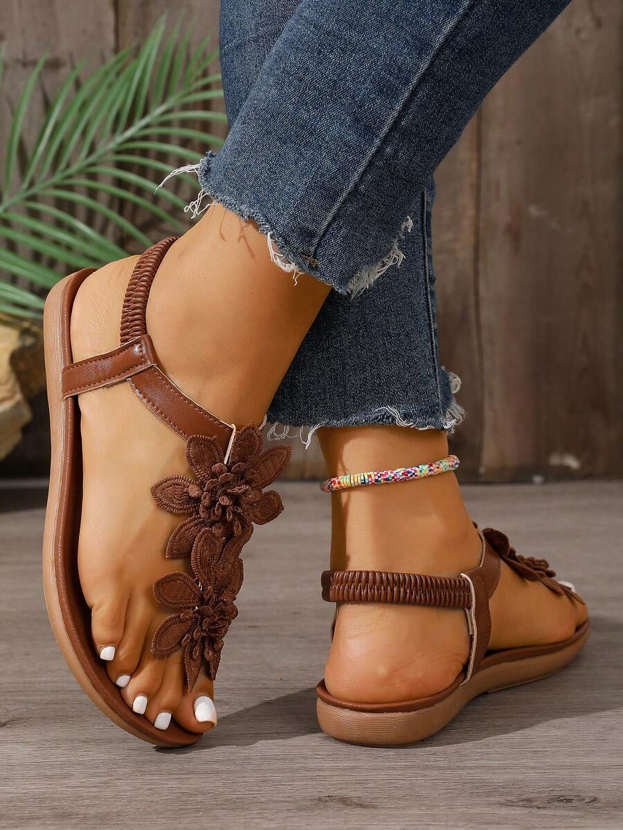 Floréa | Orthopaedic Sandals with Applied Flowers