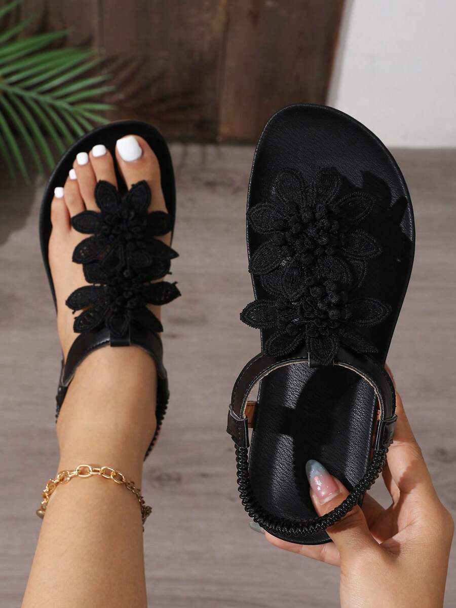 Floréa | Orthopaedic Sandals with Applied Flowers