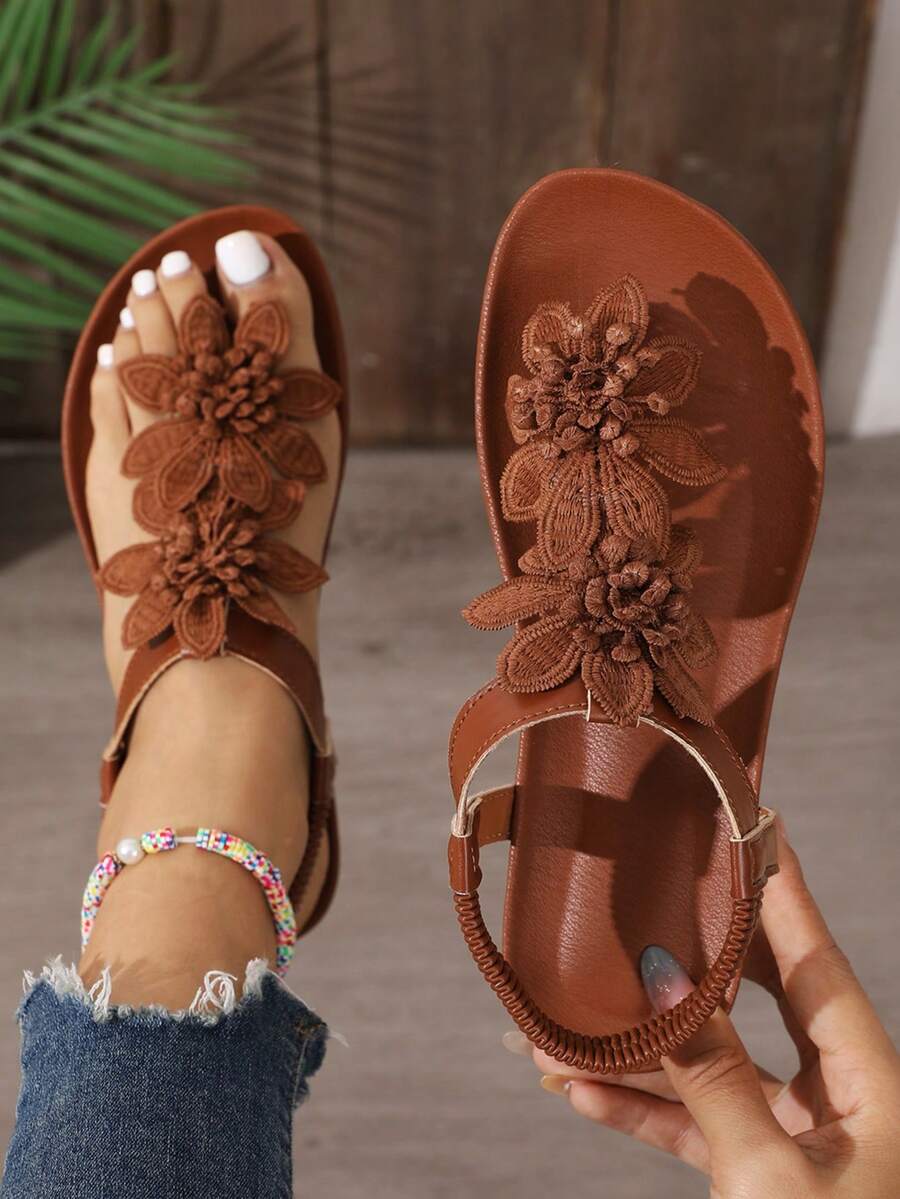 Floréa | Orthopaedic Sandals with Applied Flowers