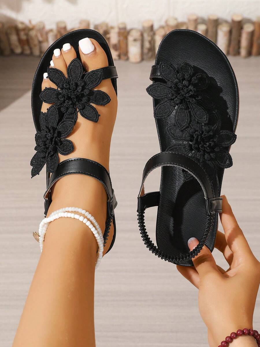 Floréa | Orthopaedic Sandals with Applied Flowers