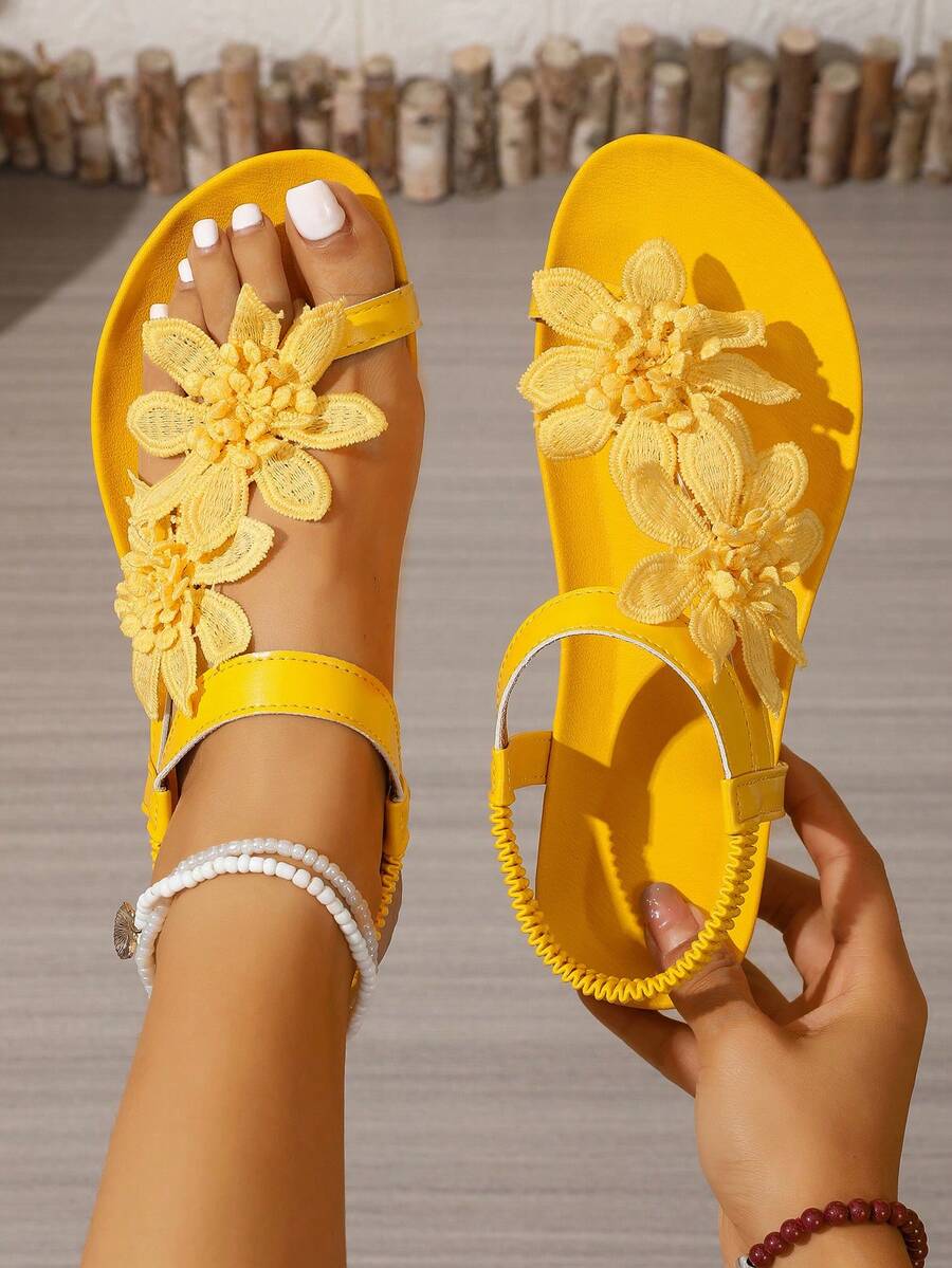 Floréa | Orthopaedic Sandals with Applied Flowers