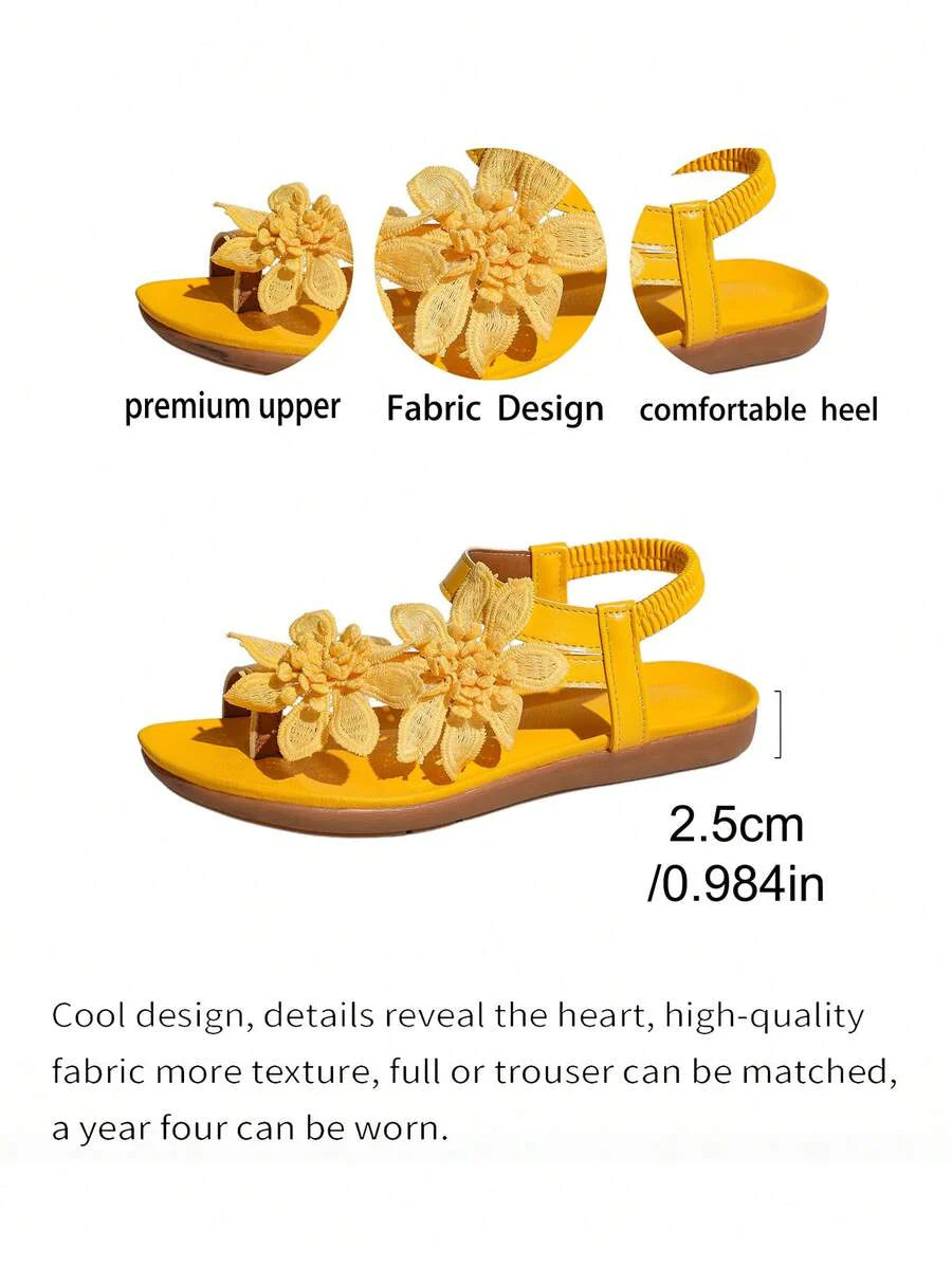 Floréa | Orthopaedic Sandals with Applied Flowers