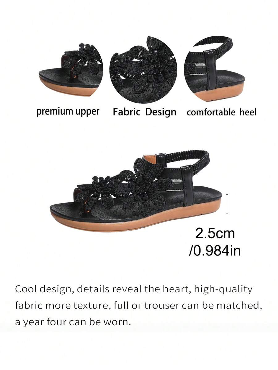 Floréa | Orthopaedic Sandals with Applied Flowers