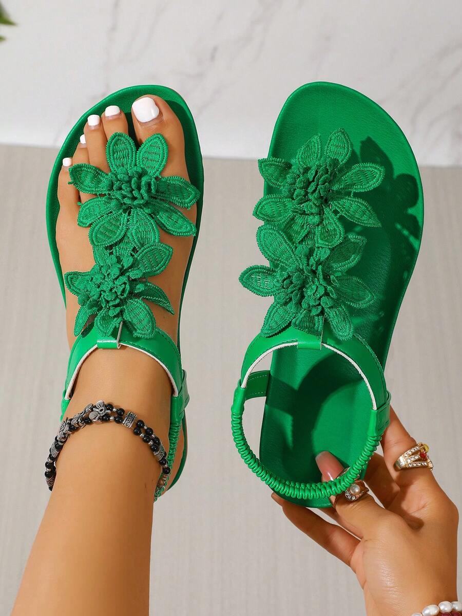 Floréa | Orthopaedic Sandals with Applied Flowers