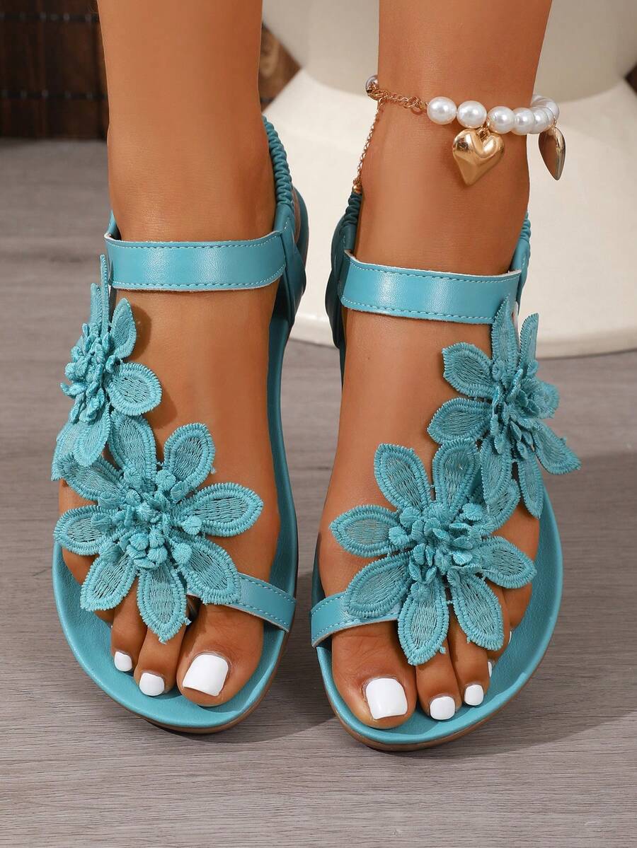 Floréa | Orthopaedic Sandals with Applied Flowers