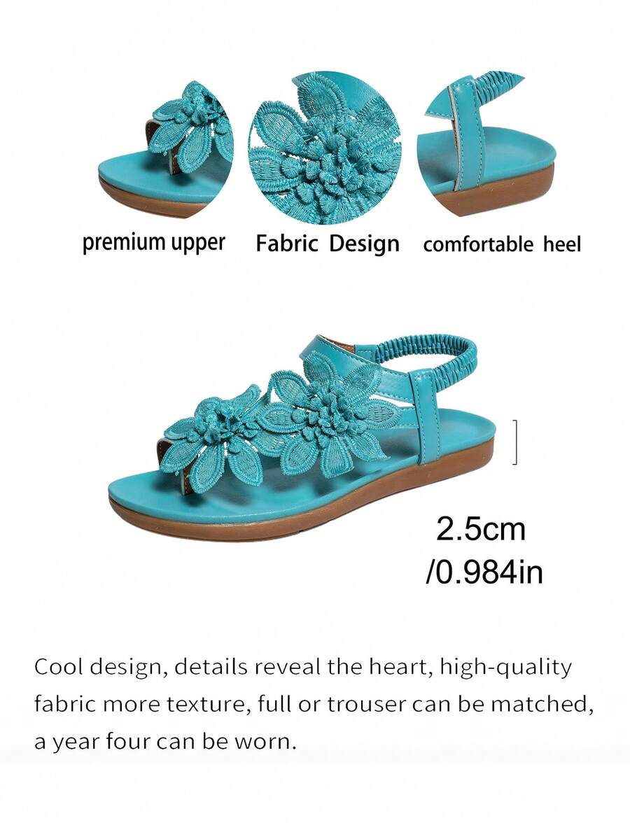 Floréa | Orthopaedic Sandals with Applied Flowers