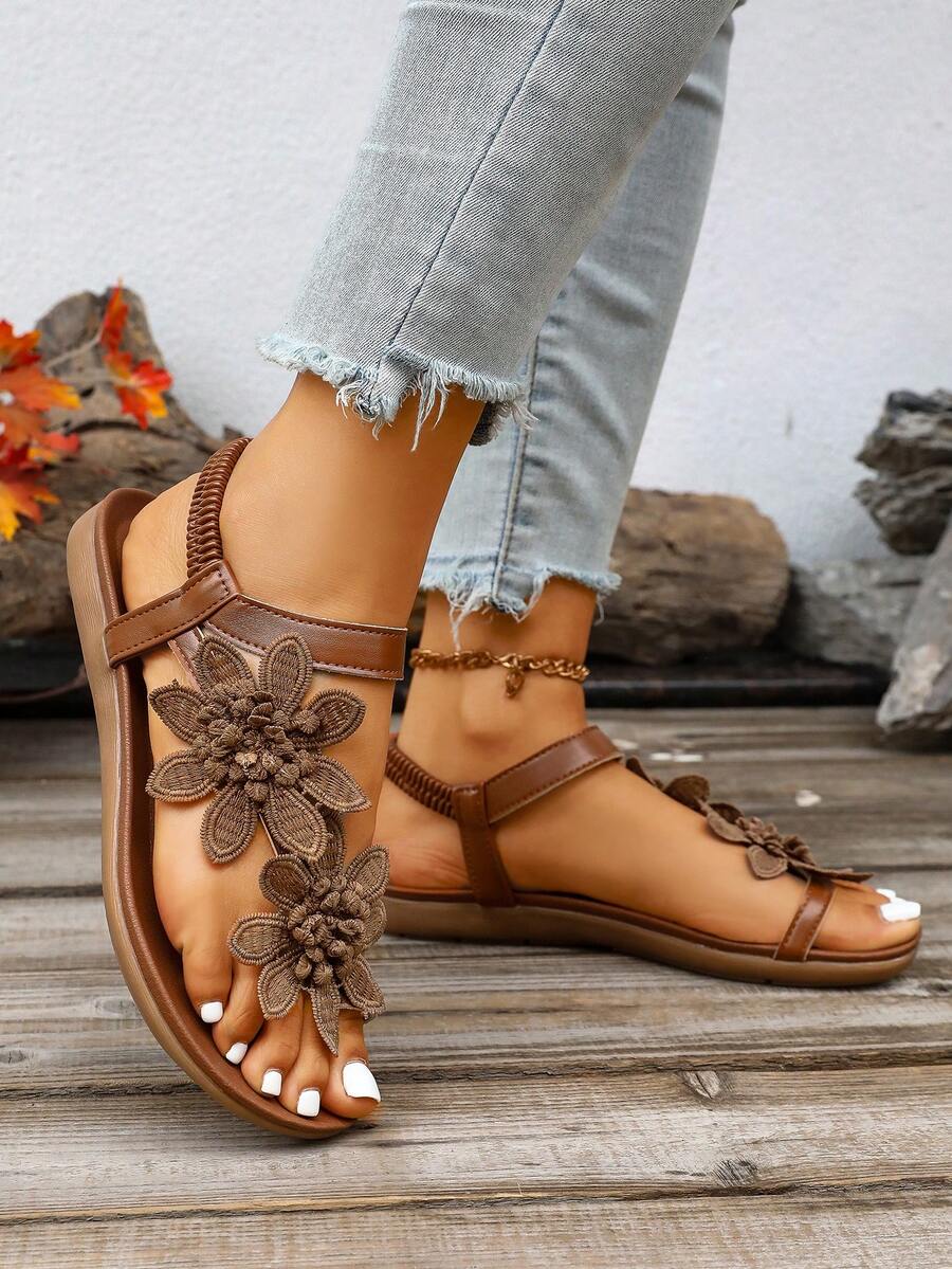 Floréa | Orthopaedic Sandals with Applied Flowers