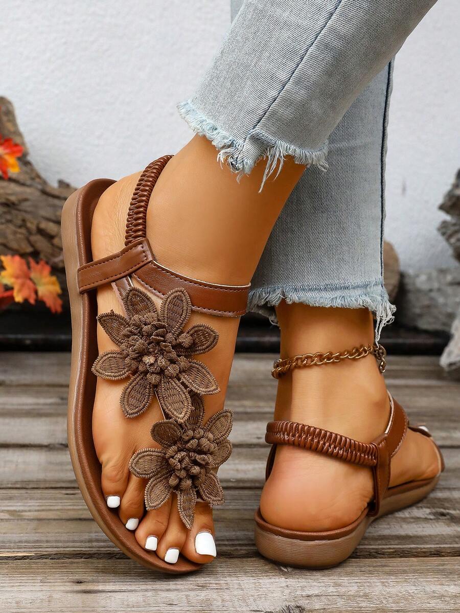 Floréa | Orthopaedic Sandals with Applied Flowers