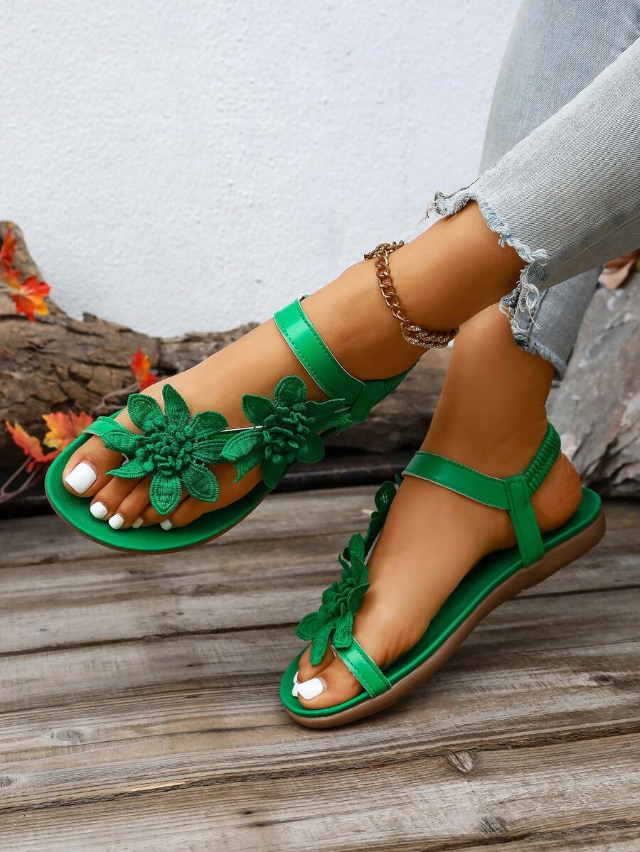 Floréa | Orthopaedic Sandals with Applied Flowers