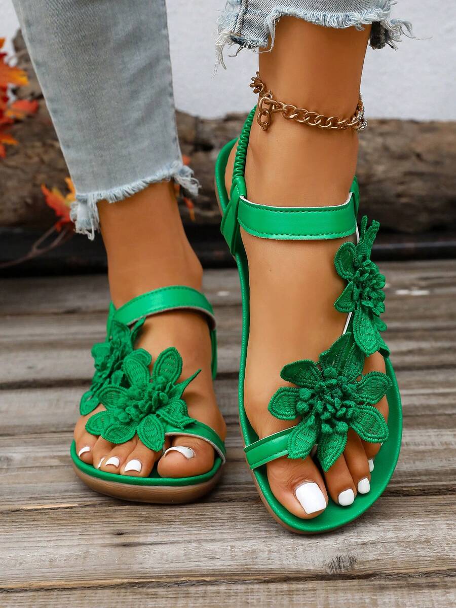 Floréa | Orthopaedic Sandals with Applied Flowers