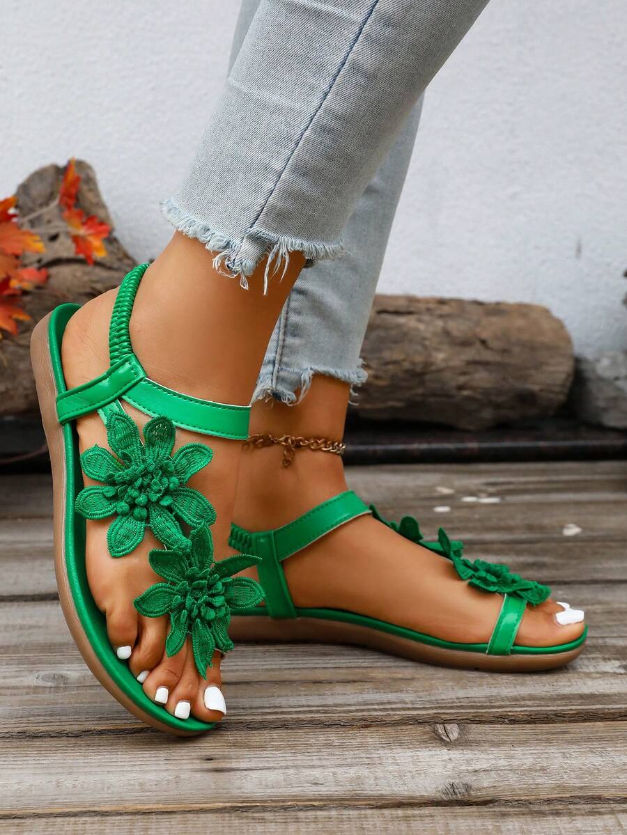 Floréa | Orthopaedic Sandals with Applied Flowers