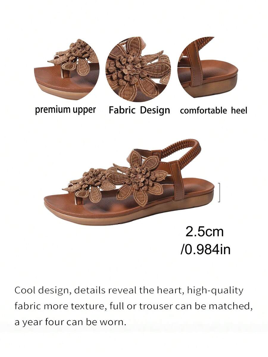 Floréa | Orthopaedic Sandals with Applied Flowers