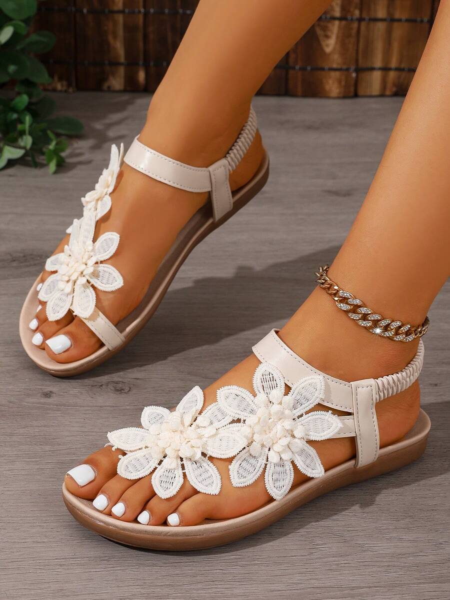 Floréa | Orthopaedic Sandals with Applied Flowers