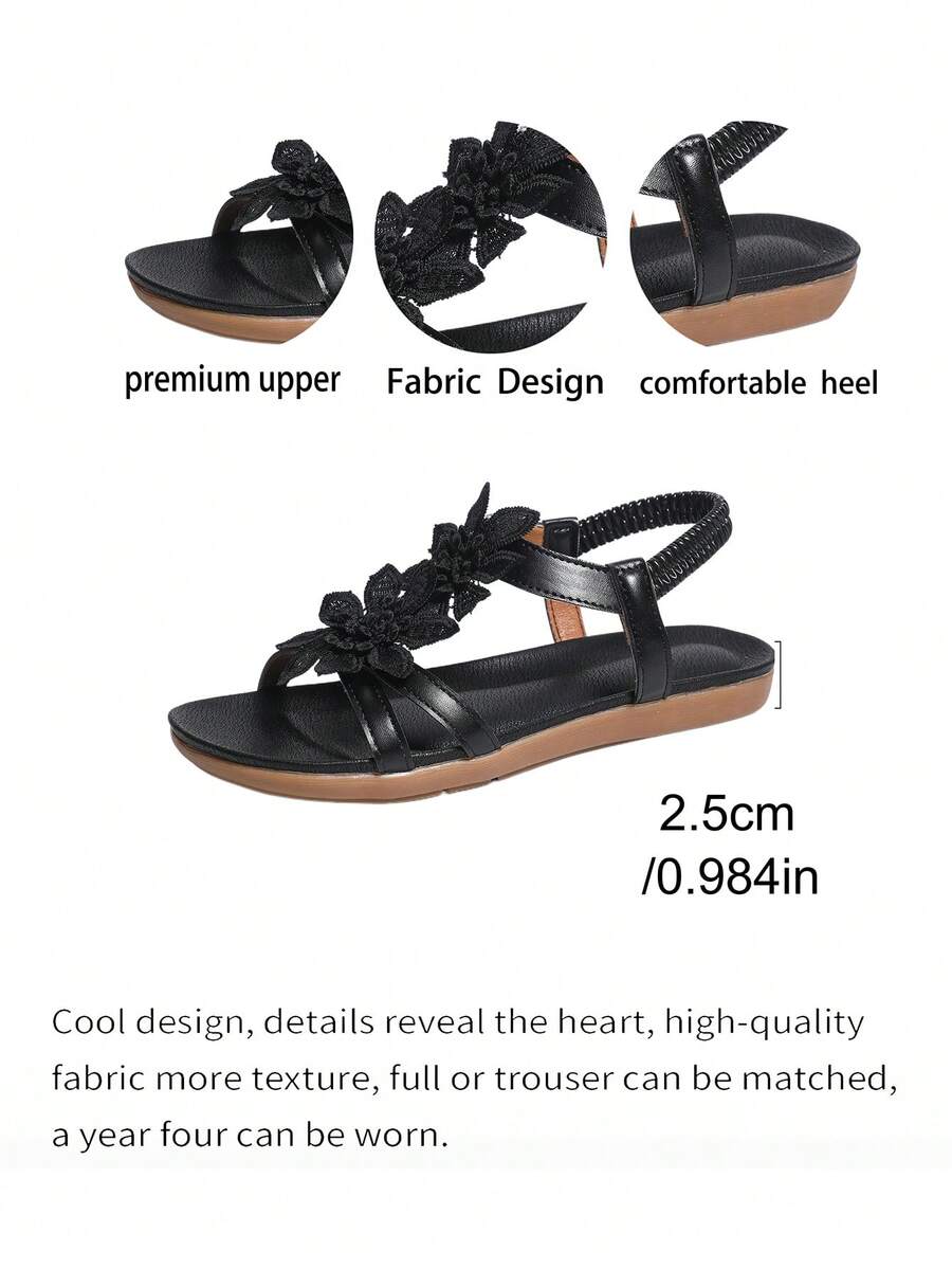 Floréa | Orthopaedic Sandals with Applied Flowers