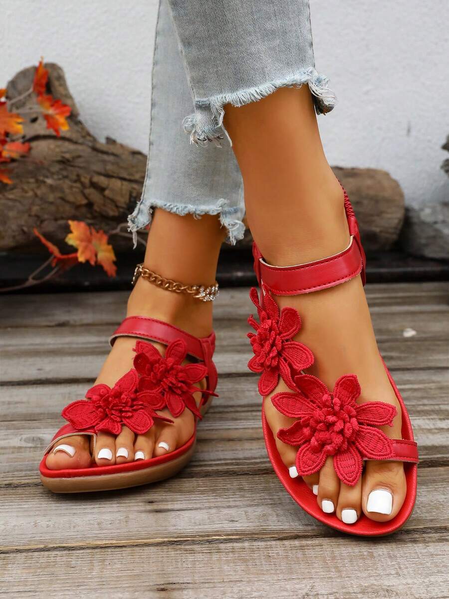 Floréa | Orthopaedic Sandals with Applied Flowers