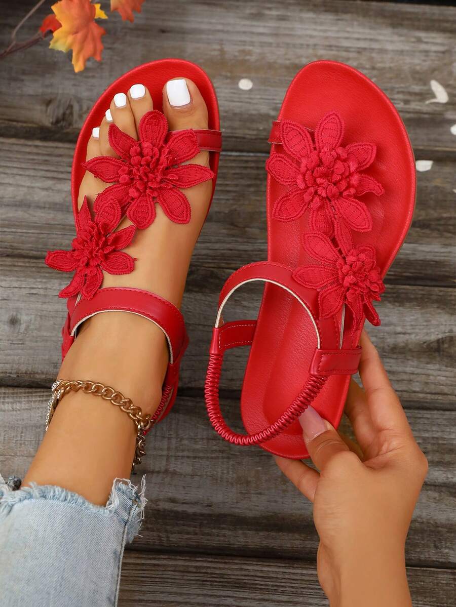 Floréa | Orthopaedic Sandals with Applied Flowers