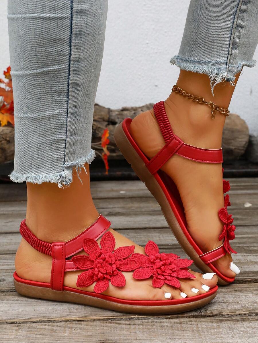 Floréa | Orthopaedic Sandals with Applied Flowers