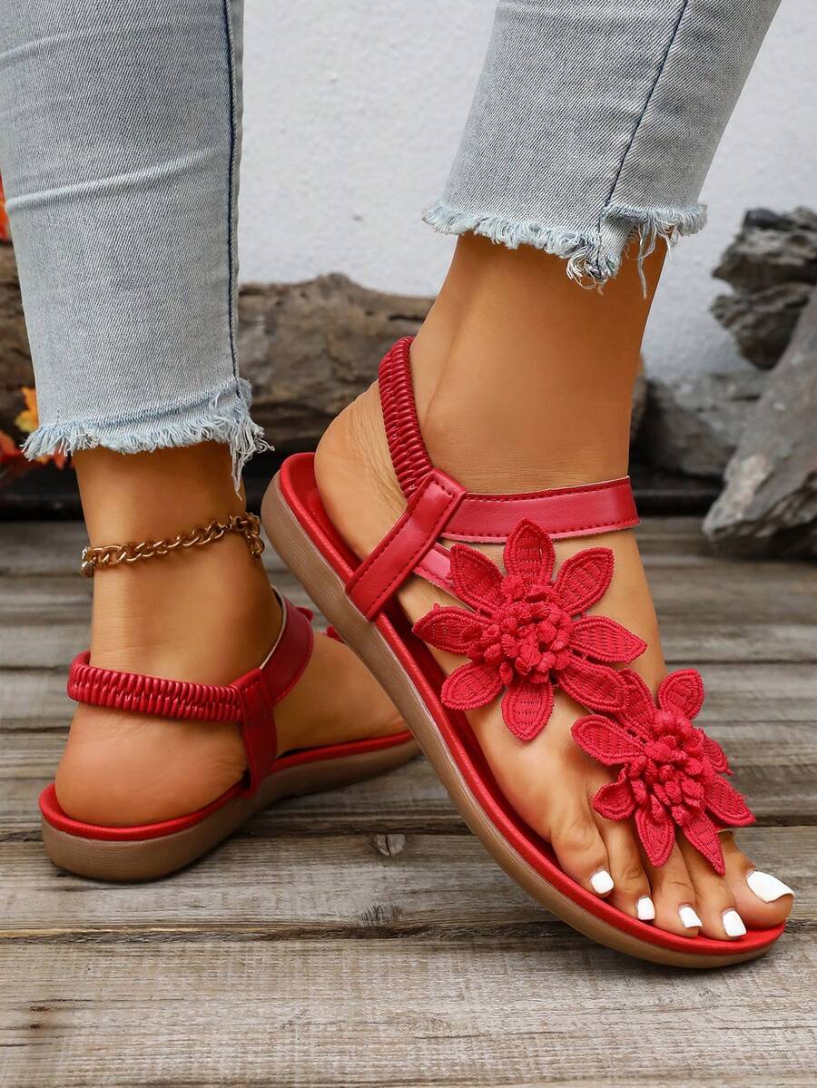 Floréa | Orthopaedic Sandals with Applied Flowers