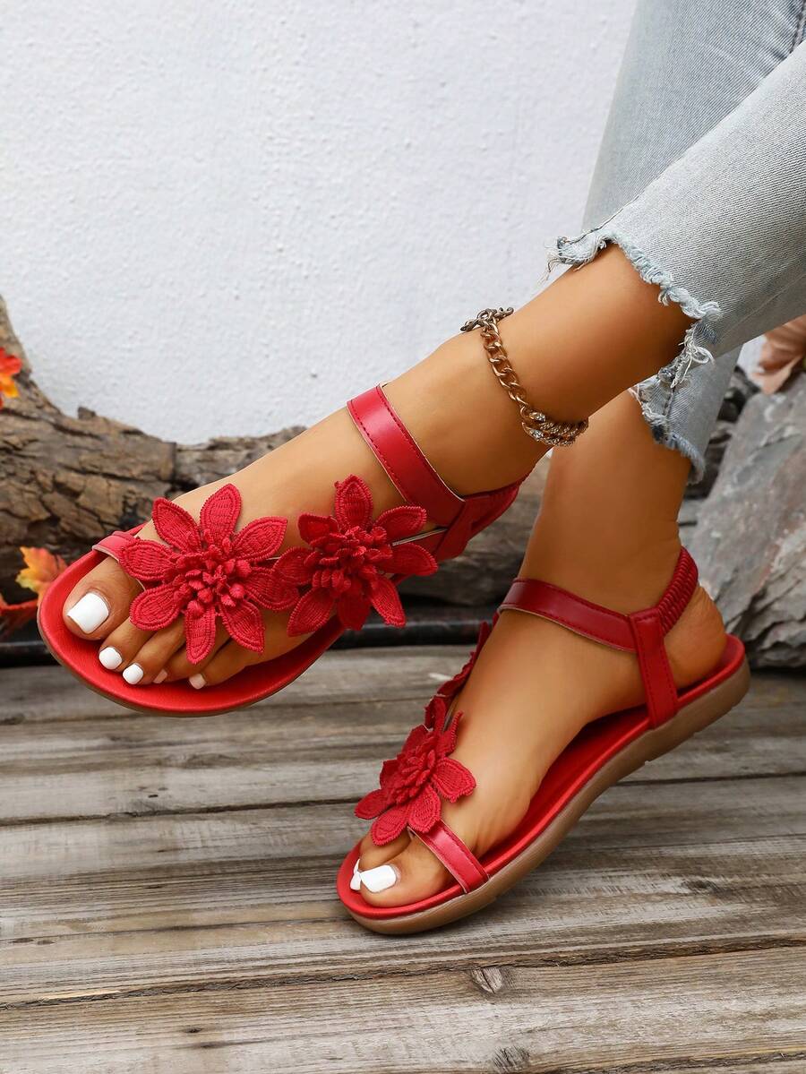 Floréa | Orthopaedic Sandals with Applied Flowers