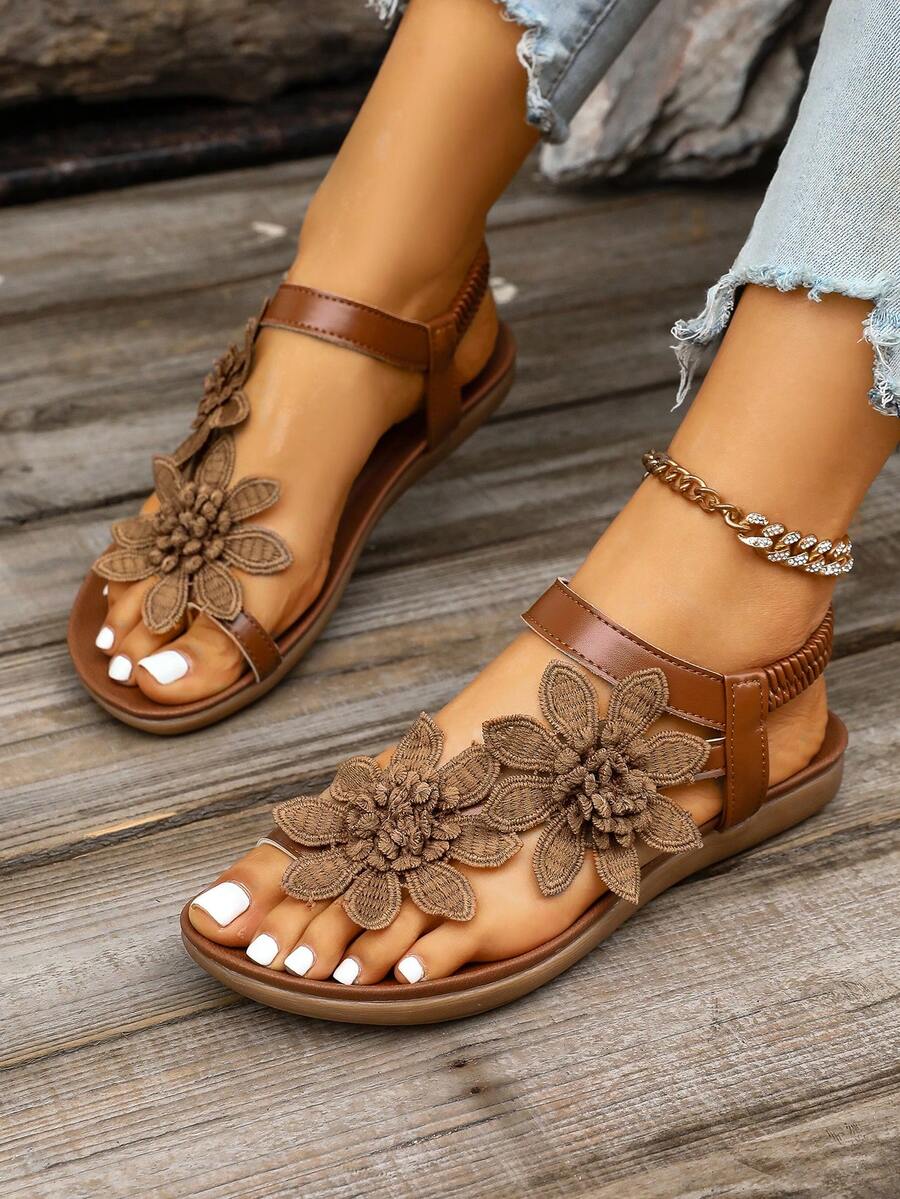 Floréa | Orthopaedic Sandals with Applied Flowers