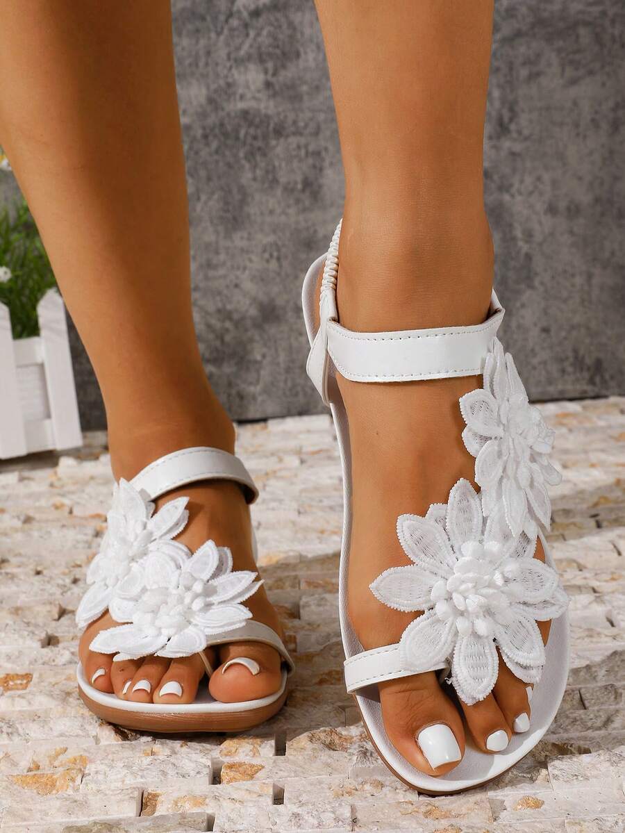 Floréa | Orthopaedic Sandals with Applied Flowers