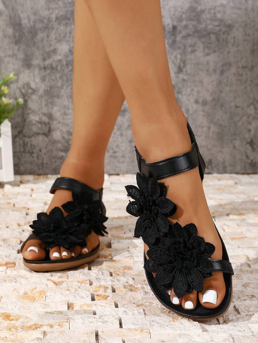 Floréa | Orthopaedic Sandals with Applied Flowers