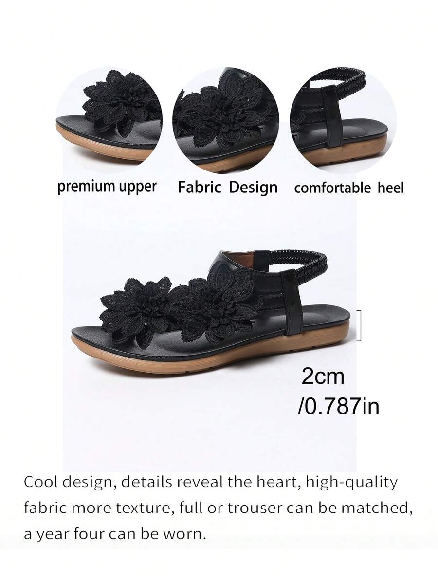 Floréa | Orthopaedic Sandals with Applied Flowers
